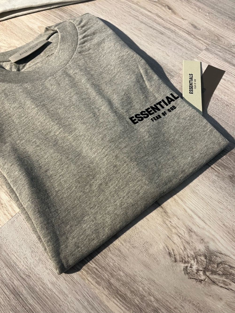 Essentials Grey Logo Crewneck Sweatshirt